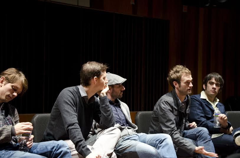 Singer and mandolinist Chris Thile speaks during a panel session with Punch Brothers Tuesday afternoon. The band answered questions about their creative process and offered advice to young musicians.