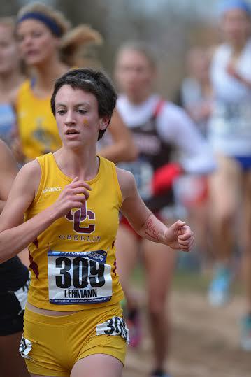 Junior Emma Lehmann strides through the women’s 6K. Lehmann finished 11th at the NCAA national meet and helped carry the women’s cross country team to eighth place.