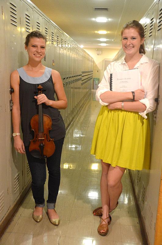 Hannah Christiansen (left) and Katie Skayhan,
athletes in the Conservatory