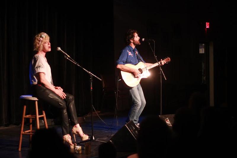 Singer Rose Guerin (left) and singer-guitarist Mark Charles Heidinger serenade the audience gathered in the Cat in the Cream. The folk duo’s Friday night performance as Vandaveer intertwined murder ballads and lighthearted banter.