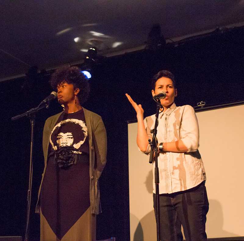 Feature Photo: Slam Poetry Duo Performs at Cat