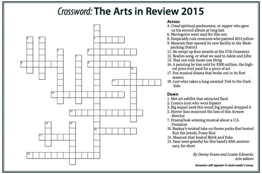 Crossword: The Arts in Review 2015