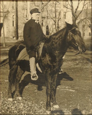 A photograph of James Harris Fairchild (1817 – 1902) taken in Tappan
Square. Artifacts like this are being displayed by the Oberlin College Archives in Mudd library.