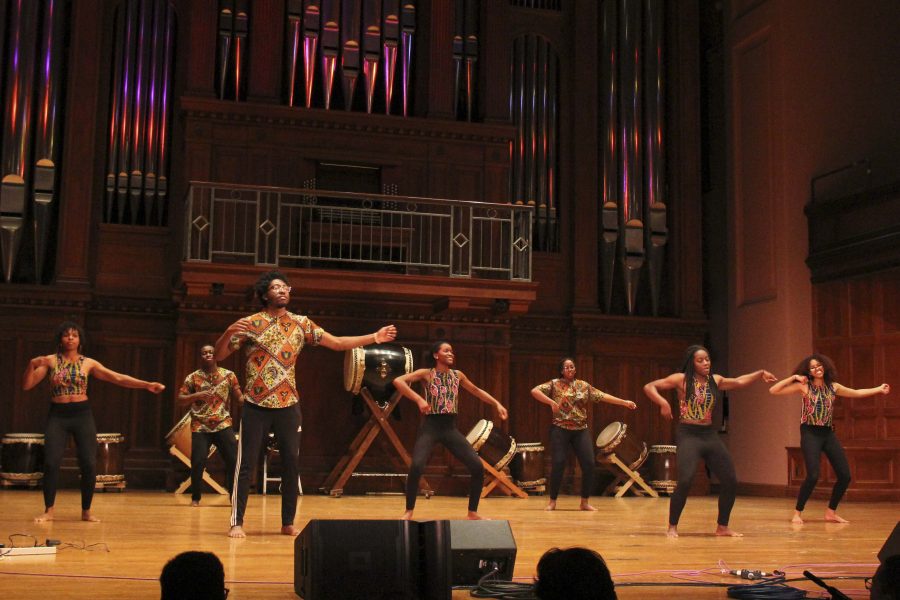 Students from ASA perform in Colors of Rhythm last Thursday, an annual showcase of artists and performers of color on campus
organized by the Multicultural Resource Center.