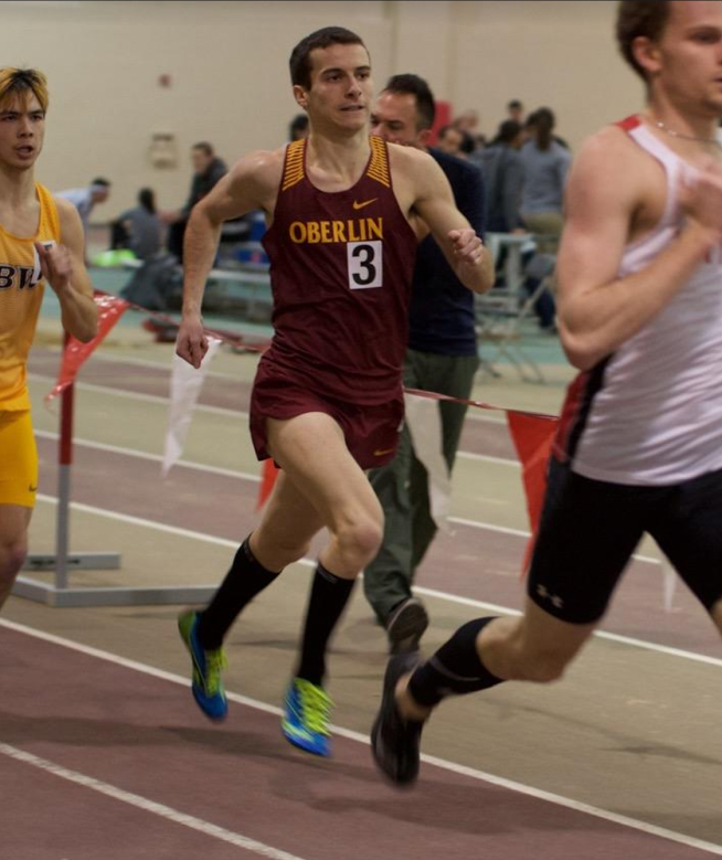 Senior distance runner Owen Mittenthal places ninth in the 800m at the DIII All-Ohio Indoor Track & Field Championships Feb. 10.