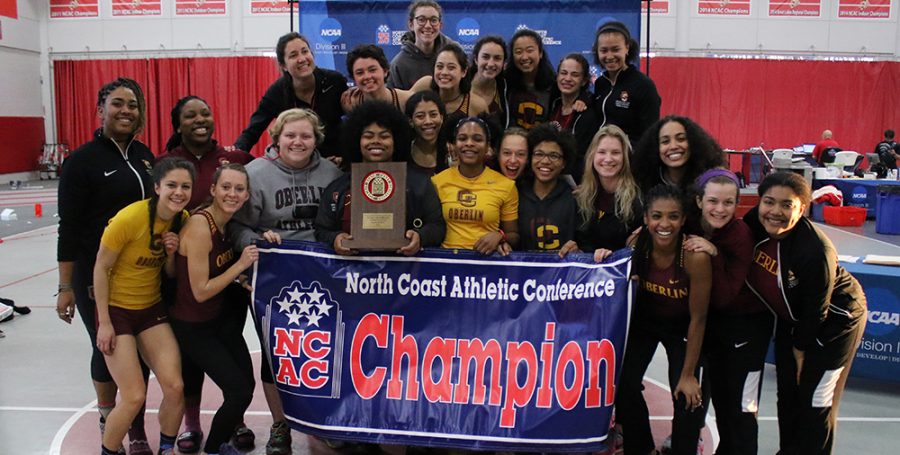 The women’s indoor track and field team secured their second consecutive NCAC championship Saturday, edging out second- place Ohio Wesleyan 197.5–177.5.