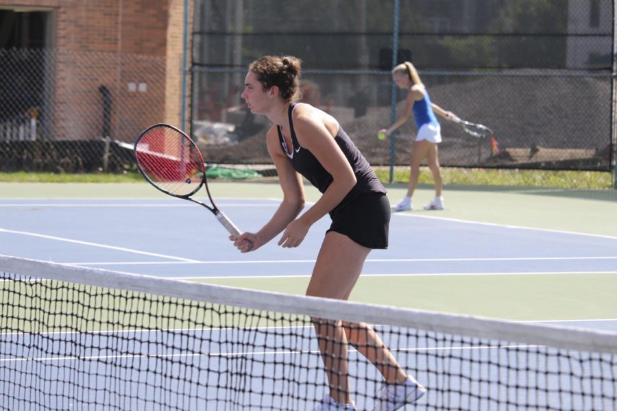 Sophomore Lena Rich played a big role in helping the Yeowomen secure third place in the NCAC Tournament last weekend. Rich won her singles matchup 6–0, 6–0 at No. 6.