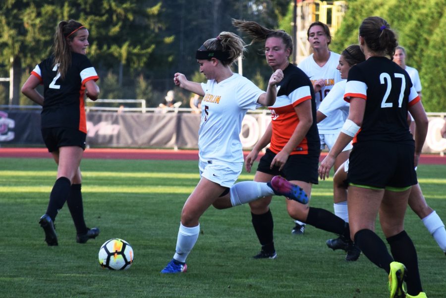 After eight years of chronic back pain, junior midfielder Jackie Brant was diagnosed with ankylosing spondylitis last spring. After months away from the game, she scored her first goal of the season Sept. 12 against Geneva College — her first game back in nearly a year.