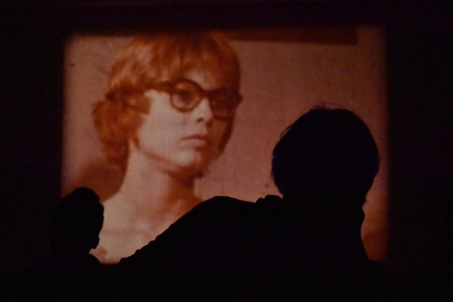 A still from one of filmmaker Luther Price’s short films, screened Tuesday in the Clarence Ward '37 Art Building.