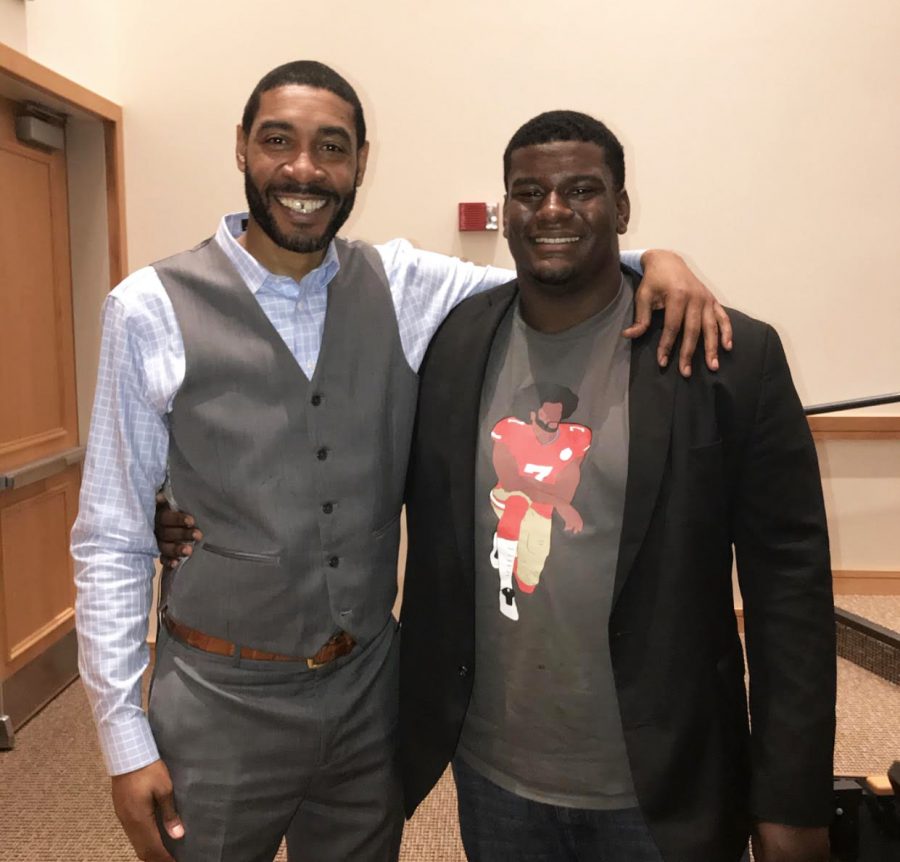 College junior, football player, and sportswriter Jason Hewitt believes he can offer a unique perspective as a journalist of color. Last spring he had the opportunity to interview Jimmy King, a member of the University of Michigan’s Fab Five.