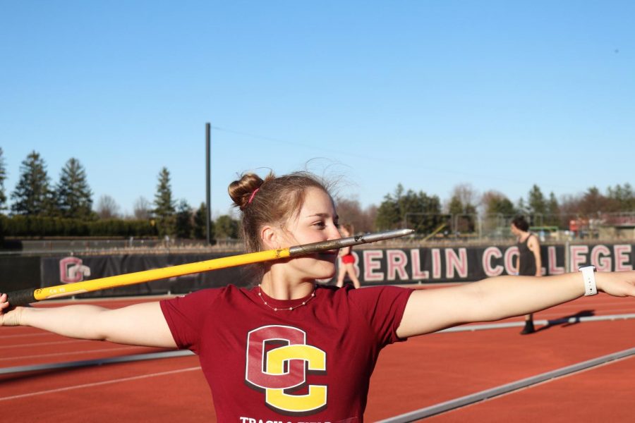 After+three+years+as+a+member+of+the+softball+team%2C+College+senior+Millie+Cavicchio+has+found+a+new+home+with+track+and+field+and+is+shining+in+the+javelin.+Cavicchio+has+overcome+many+obstacles+throughout+her+college+experience%2C+including+thoracic+outlet+syndrome+and+ankle+surgery.