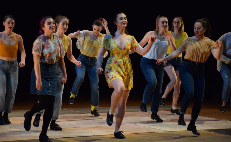 ViBE Tap performs at a dress rehearsal for this weekend’s Student Dance Showcase.