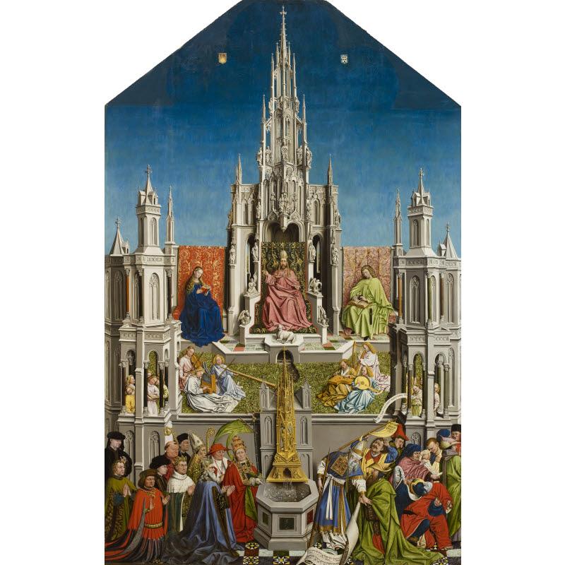 The Fountain of Life, a copy of the 1432 painting The Fountain of Grace, is currently on display at the Allen Memorial Art Museum and was the center of a talk by Manuel Parada López de Corselas.