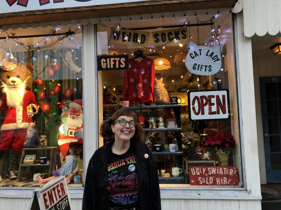 Ratsy’s thrift and gift shop on Main Street boasts a vibrant variety of quirky curios and funky fashion.