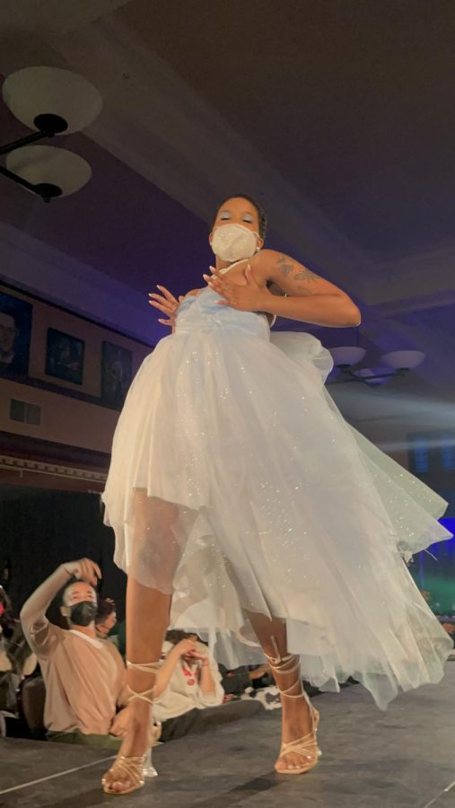 College fourth-year Nasirah Fair struts down the runway at the Multicultural Resource Center’s most recent Black History Month event, the Black History Month Fashion Show, held on March 20. The BHM Ball will host students at the Hotel at Oberlin March 26.