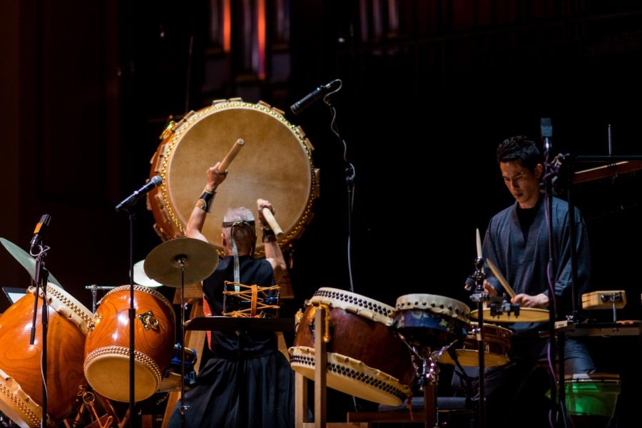 Oberlin College Taiko hosted the Kenny Endo Contemporary Ensemble for a performance and panel Monday.