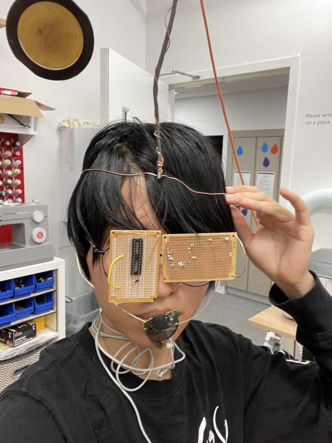 Ivy Fu experiments in the TIMARA makerspace.