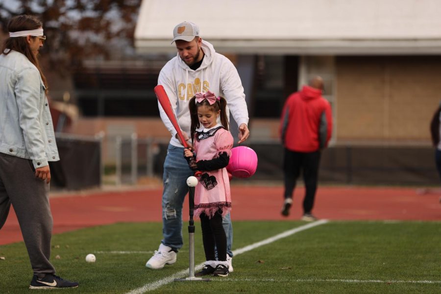 Kids and parents participated in Track or Treat, one of the community service events organized by SAAC.