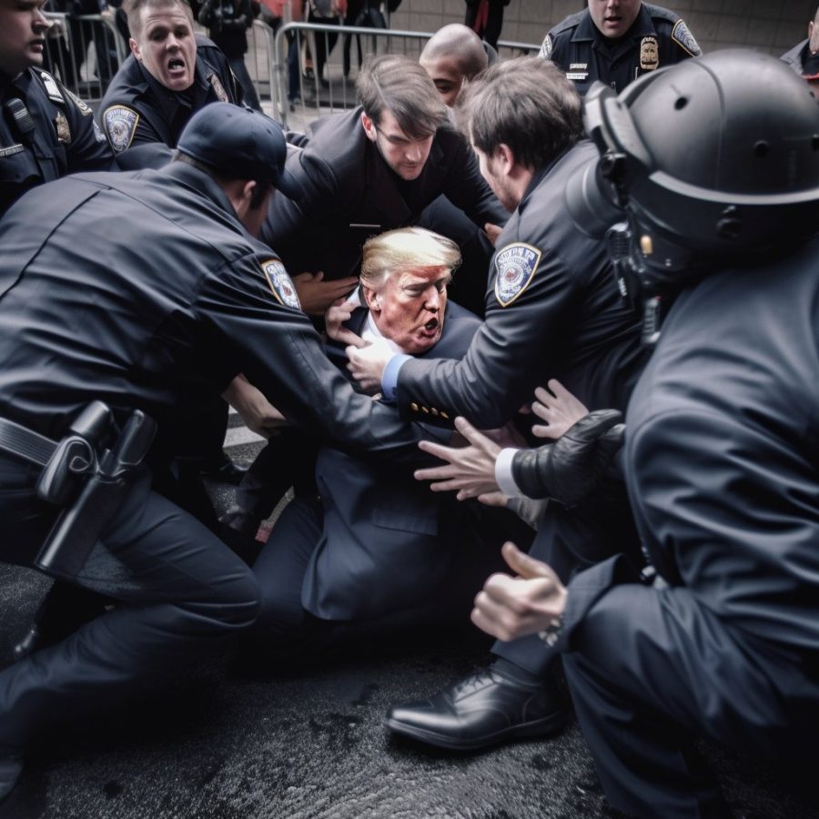 Trump is arrested in an AI-generated image.
