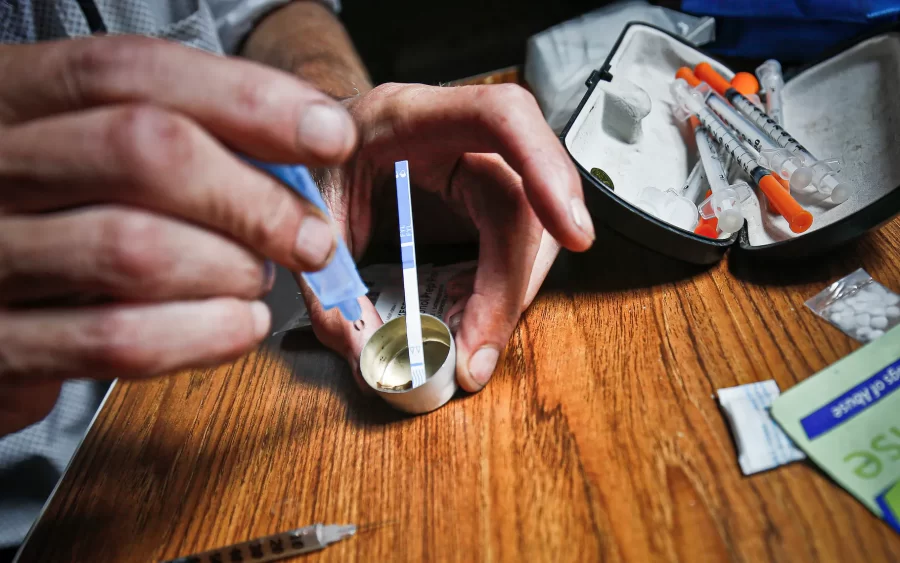 Fentanyl test strips can be used to test for fentanyl in drugs.