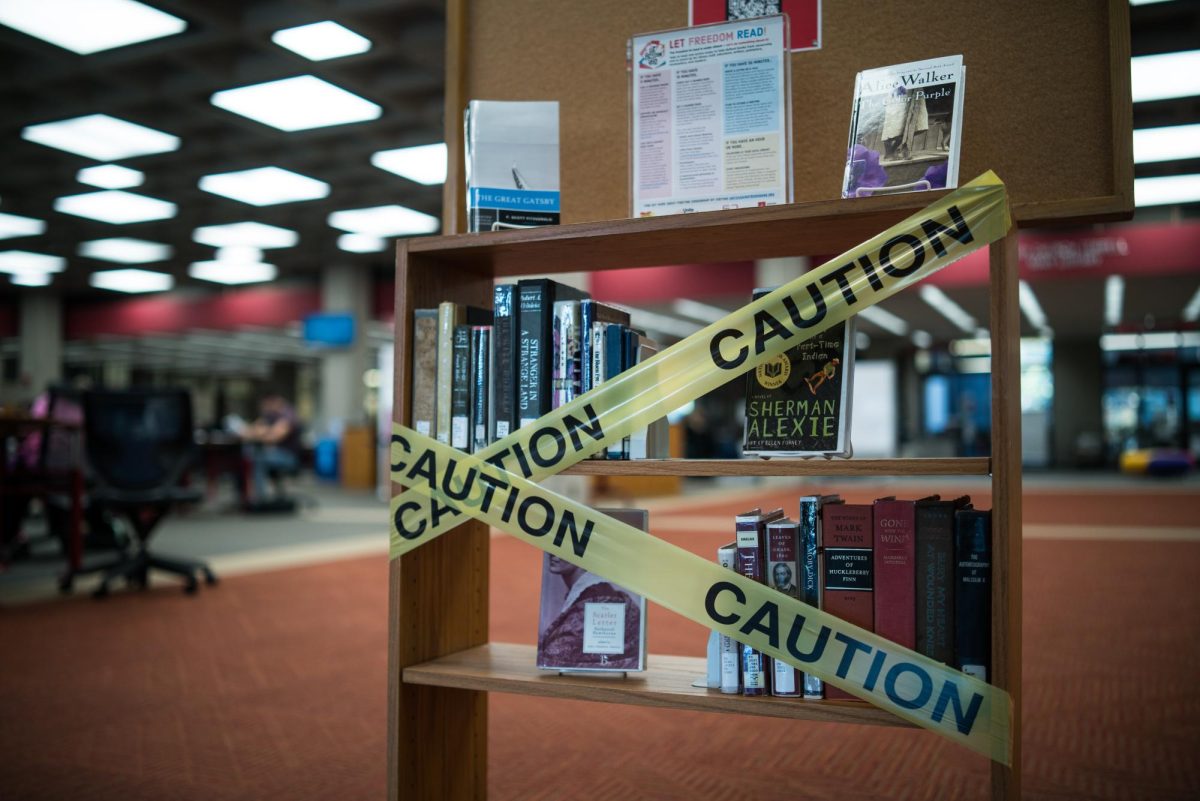 The Banned Books Week display is in Mary Church Terrell Main Library.