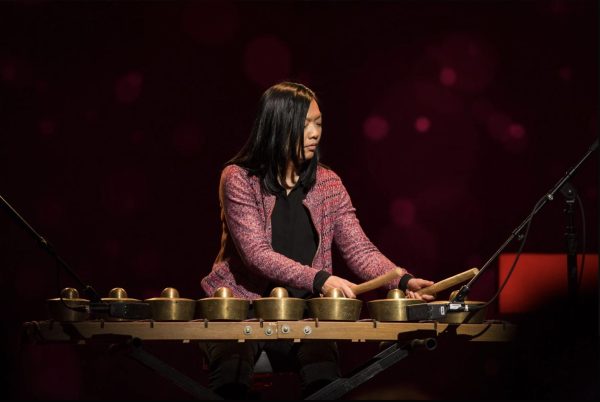 Susie Ibarra plays Kulintang Gongs