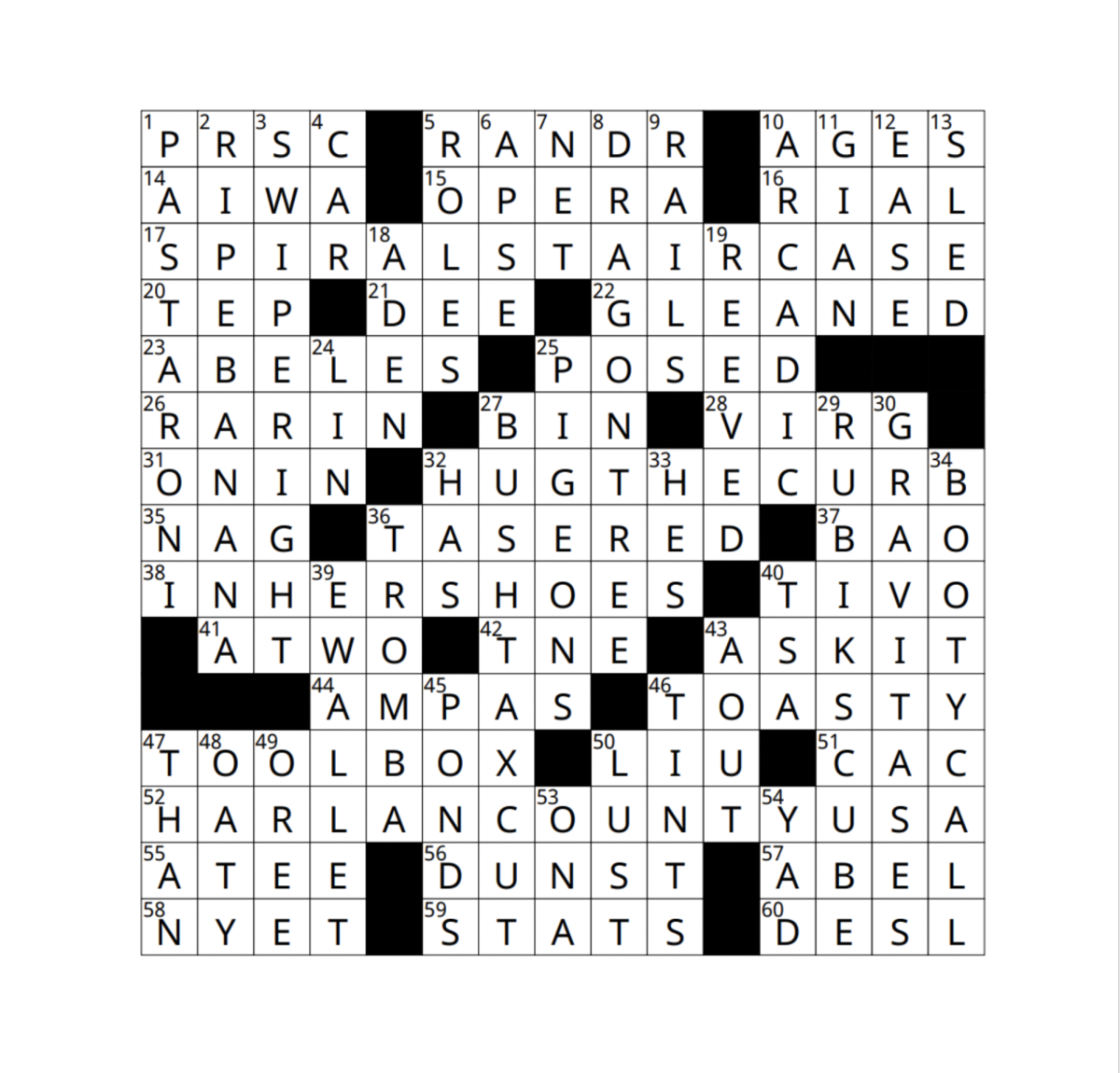Crossword Answers 11/17