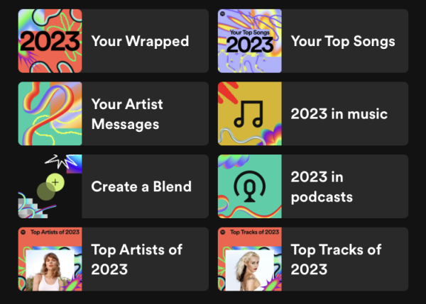 2023 Wrapped appears on Spotify users home pages.