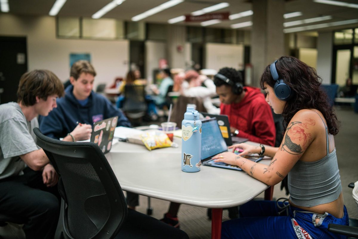 Students work in Mary Church Terrell Library.