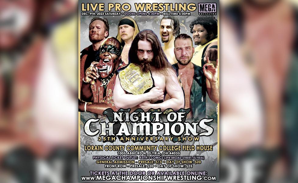 “Night of Champions” poster is displayed.