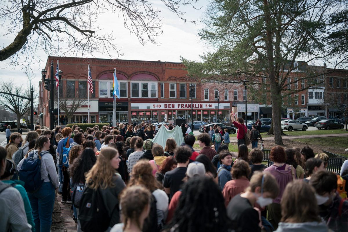 Students participated in a walkout Friday when the Board of Trustees visited campus.
