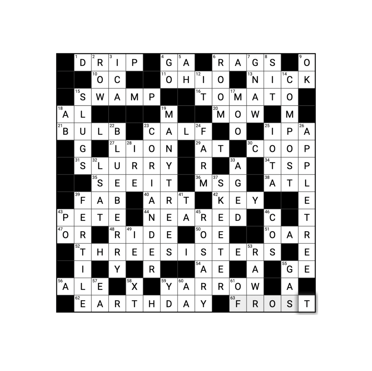 Crossword Answers 2/23