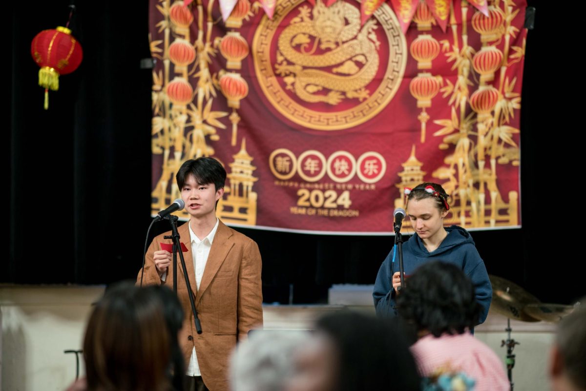 Students sang and performed at the Spring Festival celebration last Saturday.