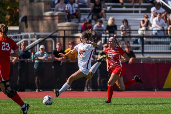 The women’s soccer team scored seven goals against Olivet College last Saturday.