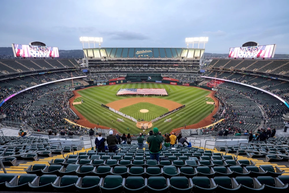 The Oakland-Alameda County Coliseum, an iconic venue for fans and residents of Oakland. 