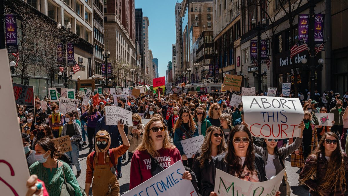 Protestors for women's right to have an abortion took to the streets following the Supreme Court Dobbs case leak.