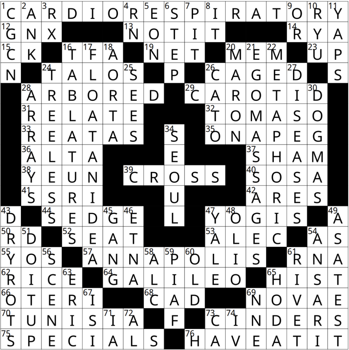 Crossword Answers 2/28