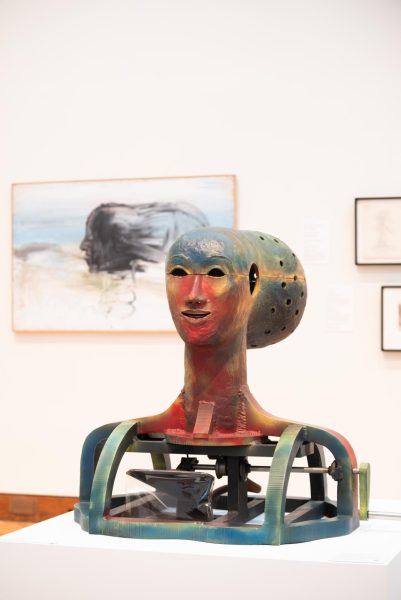 Leaf’s work on display at the Allen Memorial Art Museum.