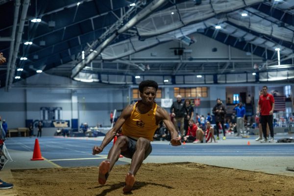 Fourth-year captain Namu Makatiani competes at the Spartan Icebreaker.