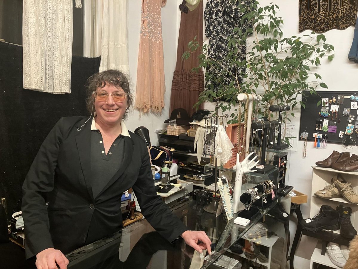 Laurel Kritz inside her store, All Things Great.
