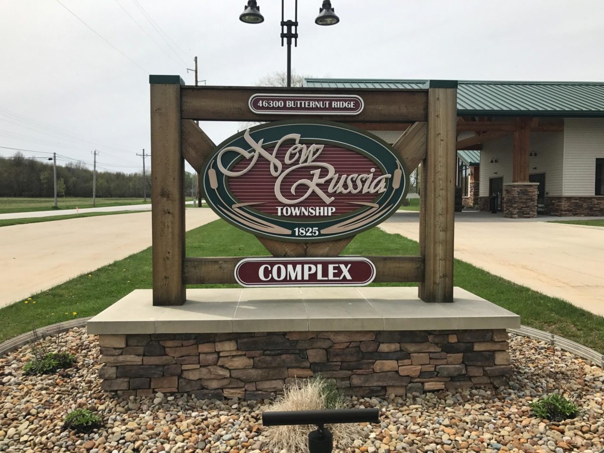 The public hearing was held at the Lodge at New Russia Township, just north of Oberlin's campus.