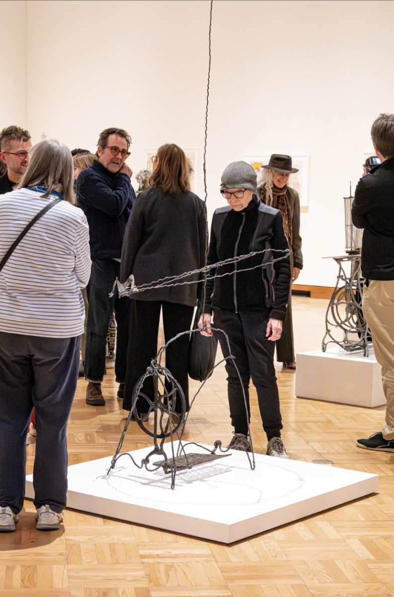 Visitors filed into the Ellen Johnson Gallery after the dance performance.