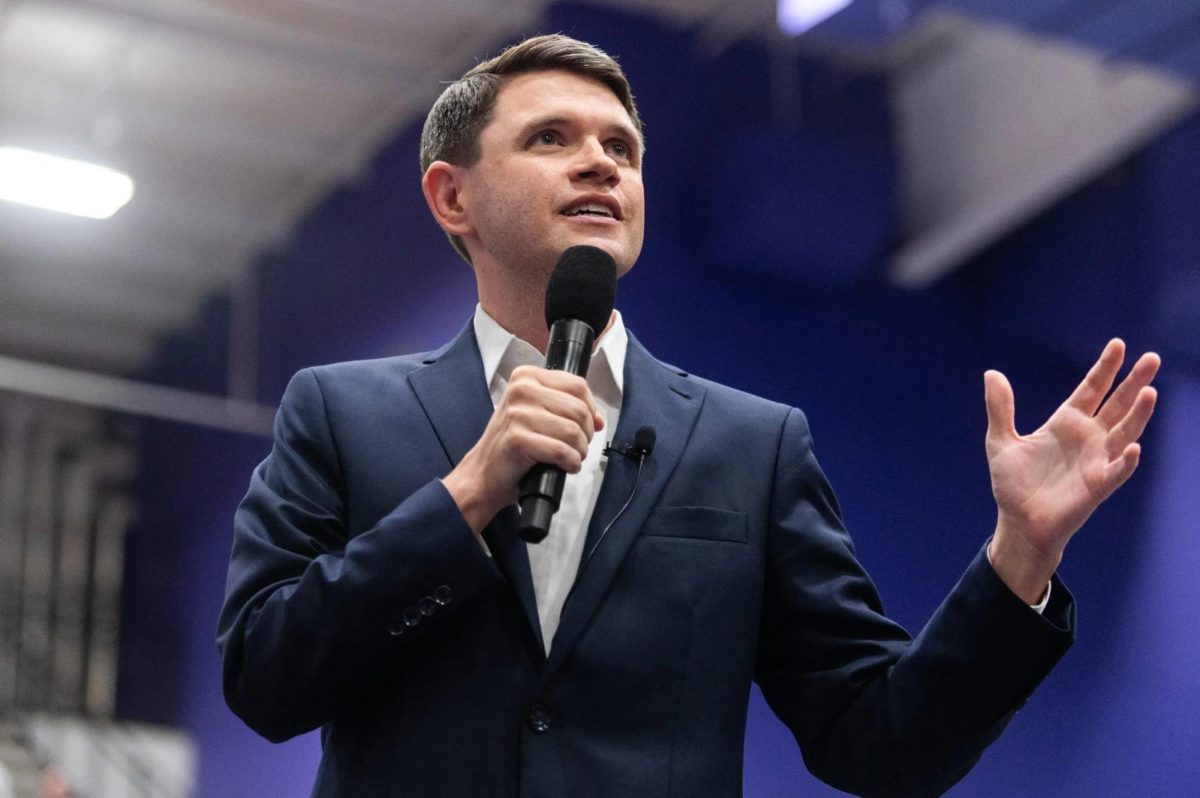 James Talarico speaks at a rally in Austin, Texas in July 2025.
